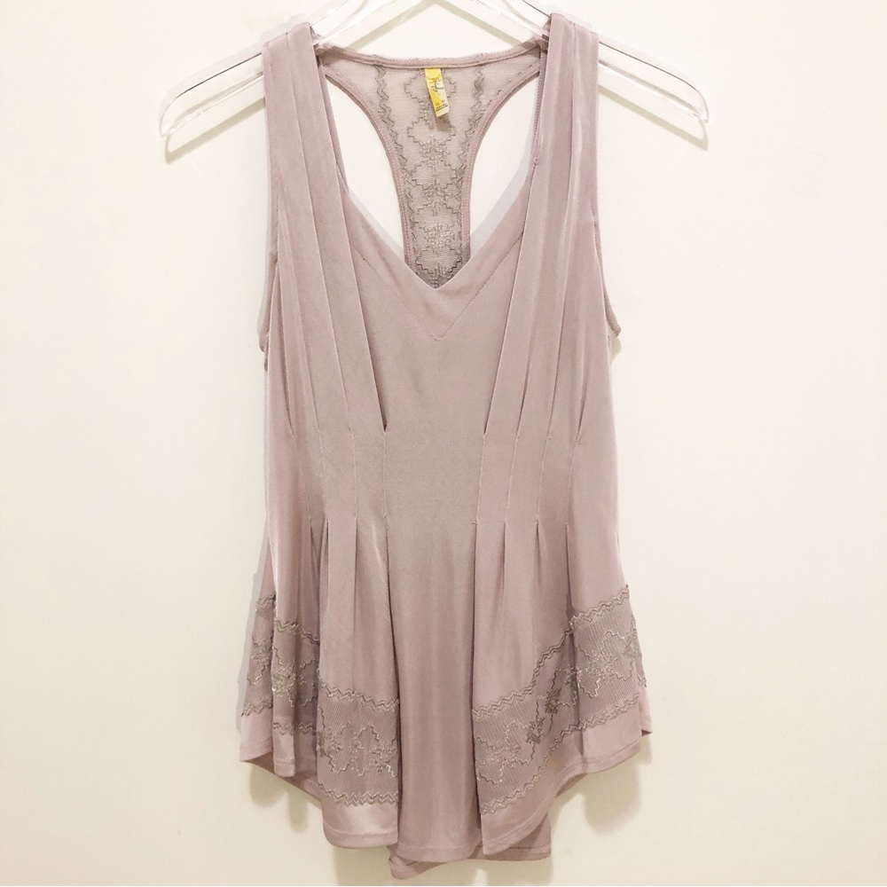 Vintage Free People Sleeveless Lavender Blouse